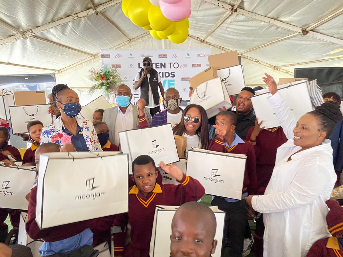 Rockah_Dbn's tweet photo. About Today as @LoveLightHopeSA celebrate  @djmngadi &amp; Teddy’s birthday at Bumbisizwe Special School in Newcastle

The team is handing over school uniforms &amp; laptops to Amajuba District Top Achievers, activating and shedding light on disability month Nov. 

#LoveLightHope https://t.co/vYtfV39f2L
