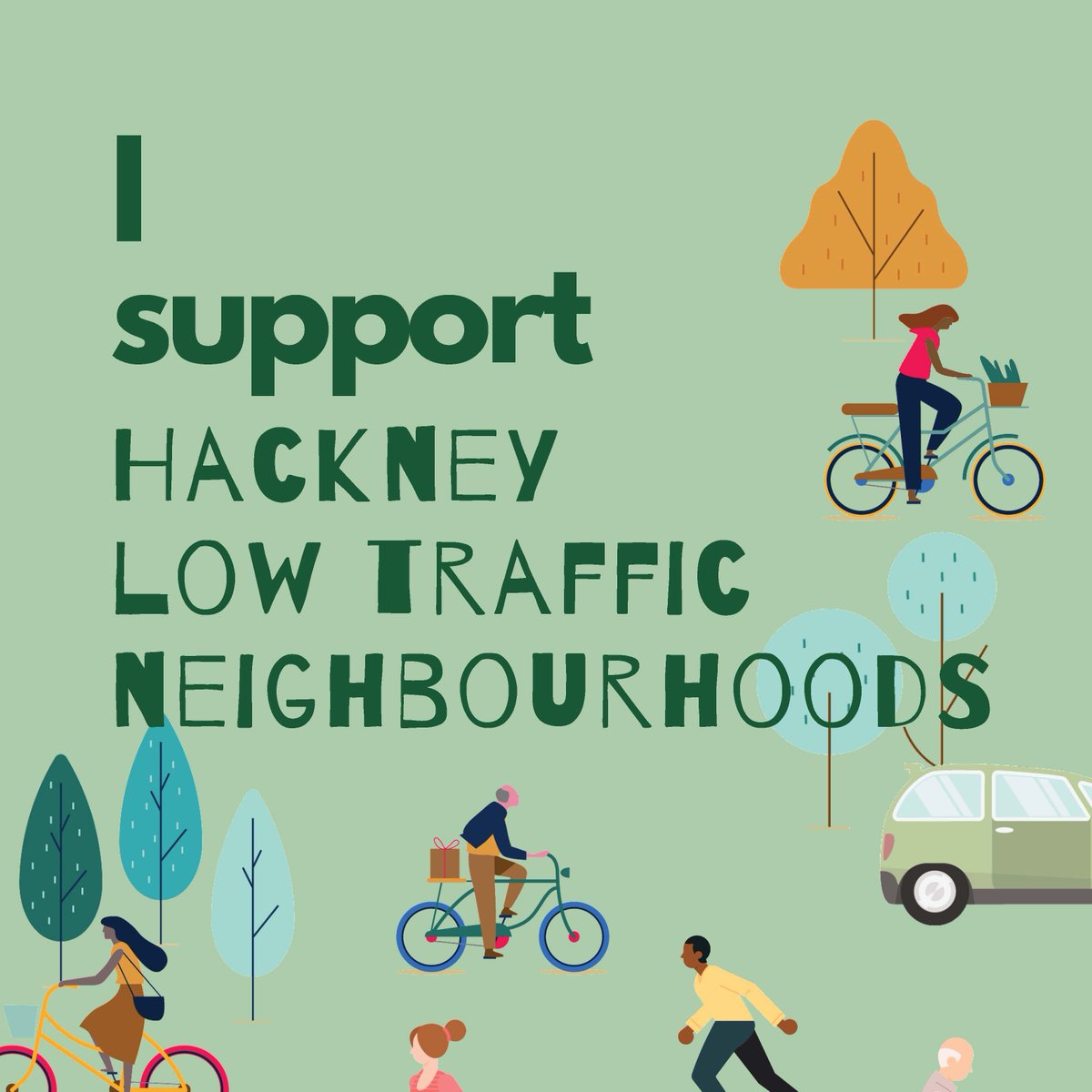 Are you part of the silent majority in support of Low Traffic Neighbourhoods? Why not join us? We’re Hackney residents speaking up for School Streets, LTNs, walking, cycling and greening our streets. We need you! hackneygroup@livingstreets.org.uk