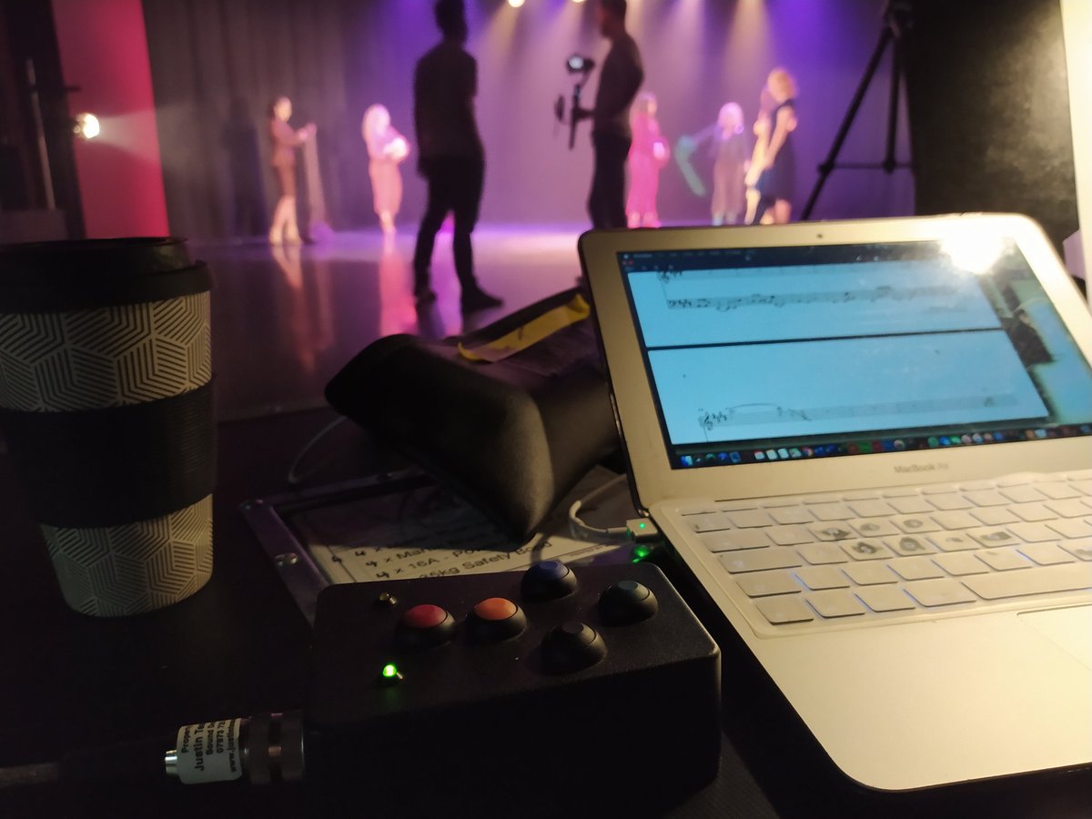 Great to be making musical theatre again. Although with the band in the can yesterday, today I get a "Go" Button instead of a baton! #MDingIn2020