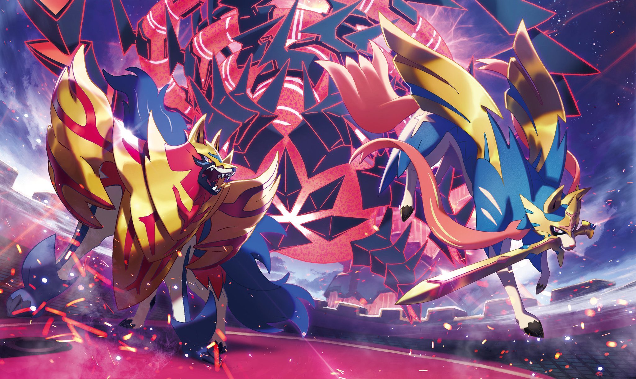 Mixeli on X: Official Artwork of Zacian, Zamazenta and Eternatus