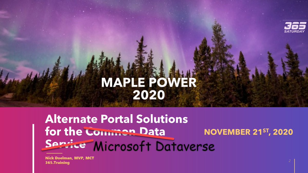 readyxrm's tweet photo. Updating my slides for #MaplePower! (November 21st) Are #PowerAppsPortals overkill for your project? Check out my session on "Alternate Portals Solutions for the Microsoft Dataverse!" Register here: https://t.co/kpfwETwpBh #PowerPlatform #PowerAutomate #Azure #JAMStack https://t.co/nzGzOzD6IP