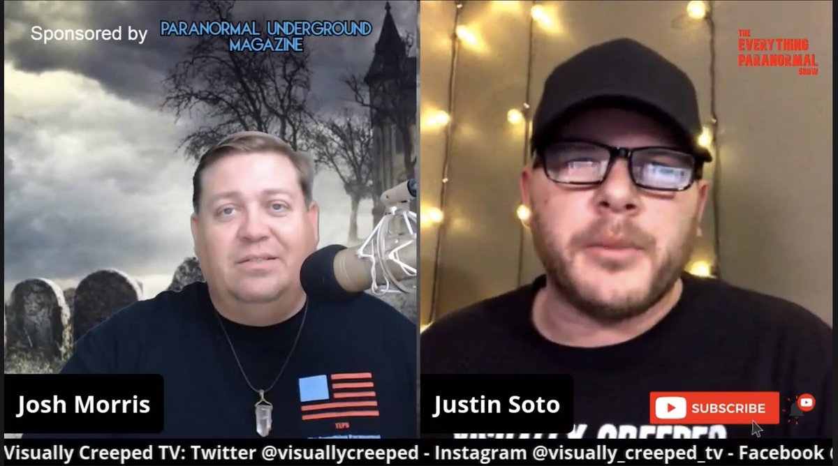 visuallycreeped's tweet photo. Thanks to all who tuned in last night on #theeverythingparanormalshow with #joshmorris https://t.co/8bSkDh04Ro
