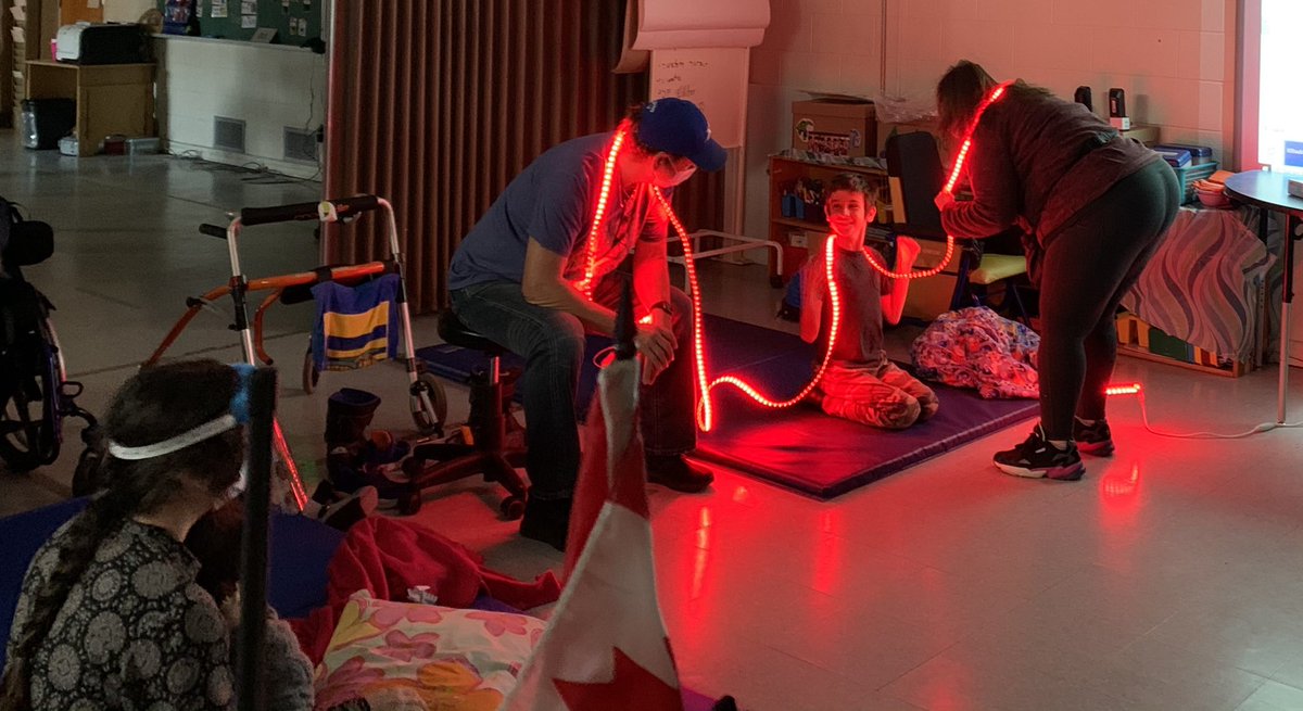 CentennialPSPJI's tweet photo. During guided relaxation, R decided to drape the lights over himself and proclaim himself king. He invited to staff to rule with him. https://t.co/CFgA3YVKUq