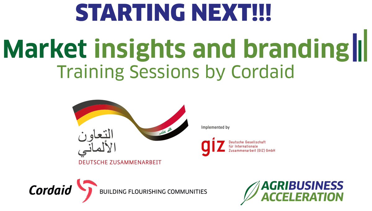 AgribusinessAc1's tweet photo. Next on Cordaid’s training workshops!
Cordaid in cooperation with GIZ,German International Cooperation,has prepared workshops and training sessions for 34 SMEs,handling the topics of markets insights and branding to put out further understanding on how to enter the large markets- https://t.co/rhBYW2YHqu