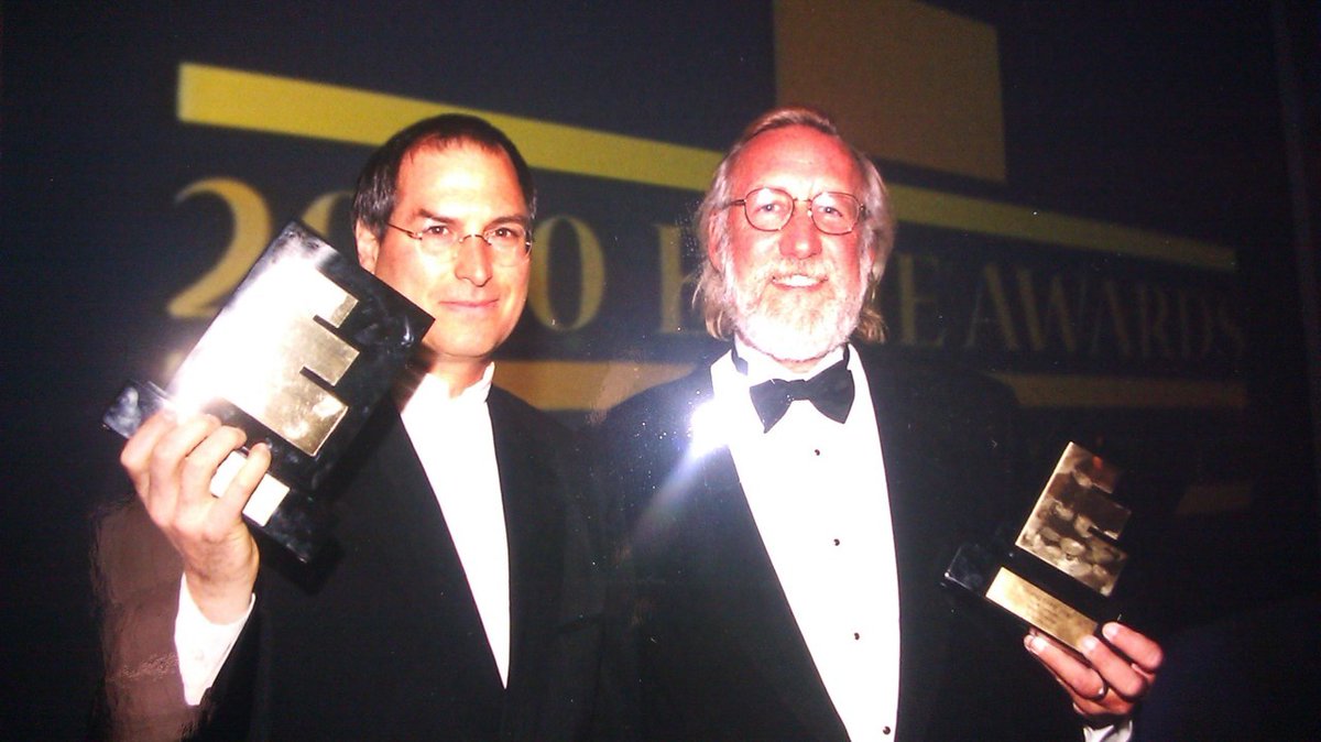 23) Lastly, here’s a photo of Lee with his favorite, and most important, client, Steve Jobs. This photo was taken in 2000 when Apple received the Grand Effie award for their advertising excellence.