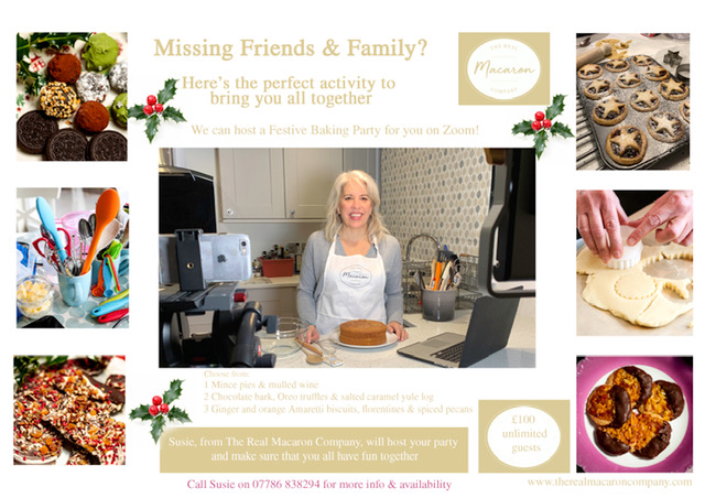 Zoom into a festive baking class with Susie from The Real Macaron Company and create your very own Christmas showstopper!