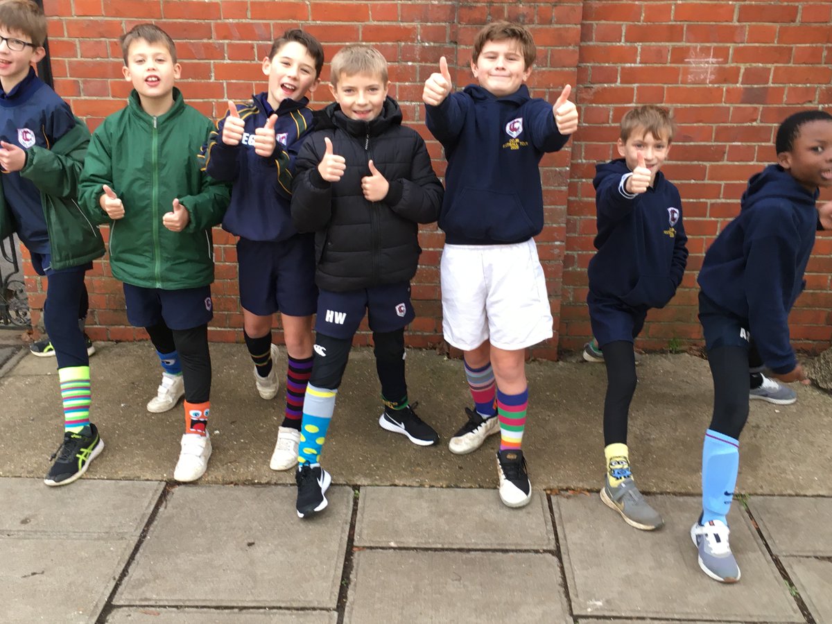 CCHeadofJB's tweet photo. CCJB embraces the message behind Odd Socks Day #Antibullyingweek2020 + which member of staff is already over excited about coming out of lockdown 2? 
#responsibility #respect #loyalty #integrity https://t.co/Teu0YT2plQ