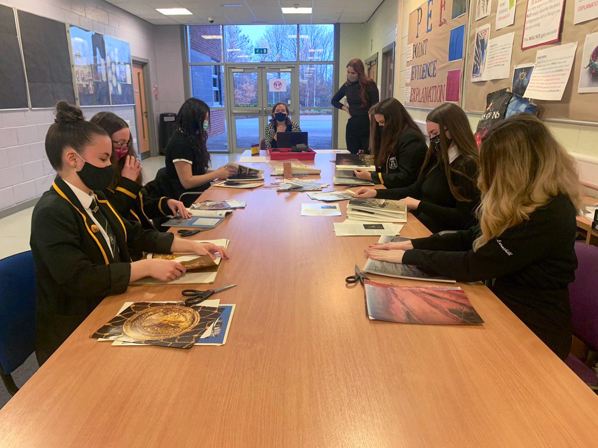 LornshillCA's tweet photo. Our S4 pupils are taking part in the ACES Autumn Term Workshops. Today we were introduced to the work of Romare Bearden and invited to use collage to create multiple-perspective portraits ๐จ #pupilpathways https://t.co/iviOFhuI4T
