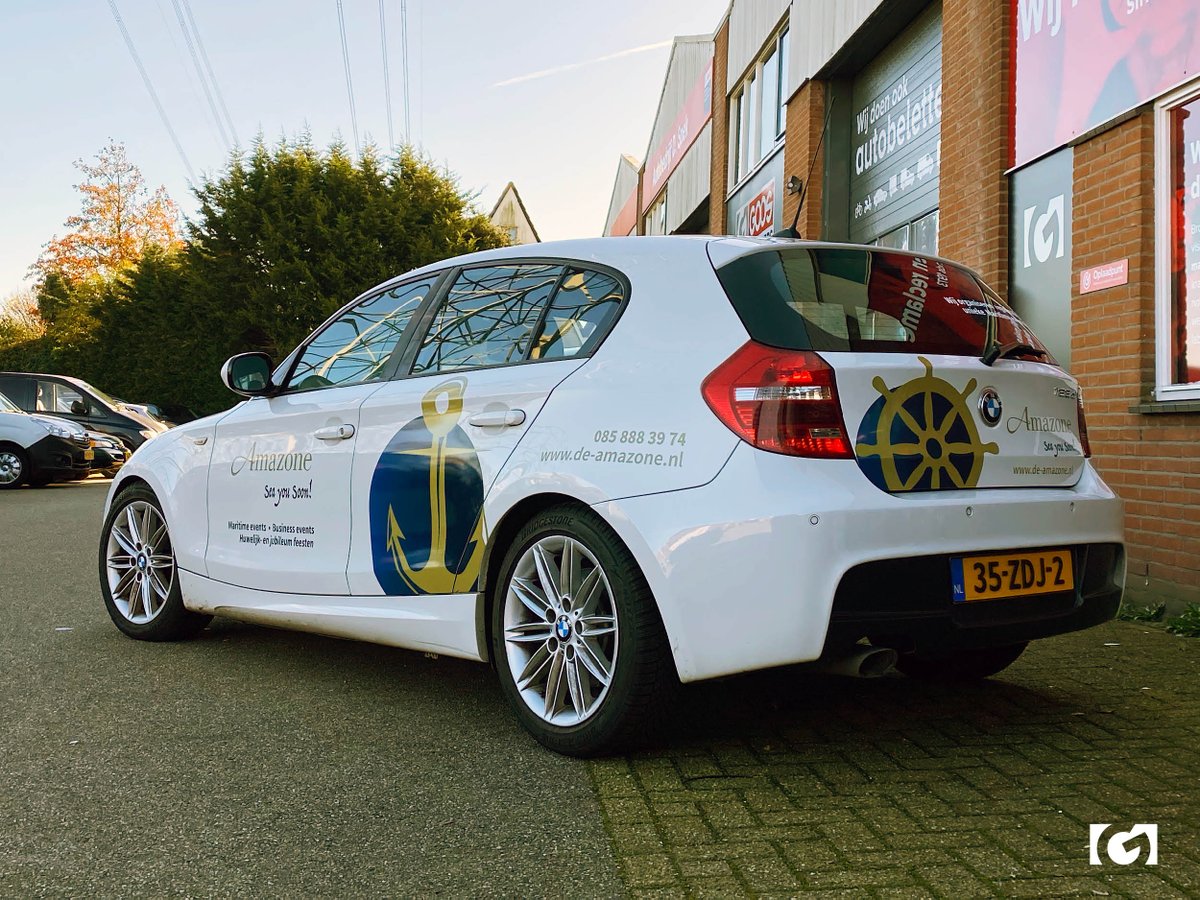 Goosprintensign's tweet image. Heb jij de auto van De Amazone al in #Rotterdam zien rijden? Recent hebben wij namelijk dit opvallende ontwerp en de productie hiervoor gedaan.  #sign #autosigning #ontwerp #productie