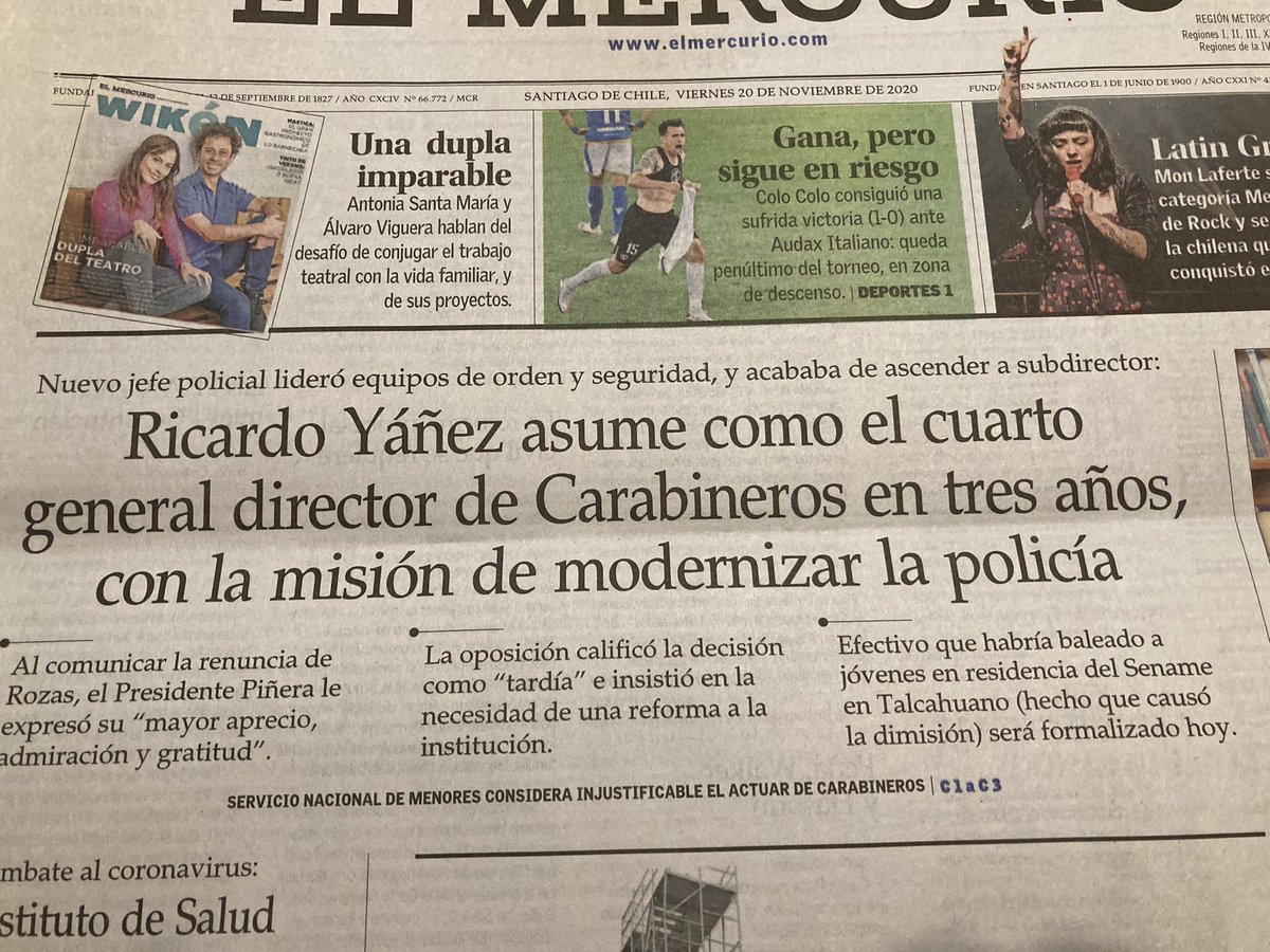 cgajardop's tweet photo. -Cuando asumió Hermes Soto su misión era:  modernizar Carabineros.
-Cuando asumió Mario Rozas su misión era: modernizar Carabineros.
-Asume Ricardo Yañez con la misión de: Modernizar Carabineros.
Esfuerzo vano:
Dicha misión sólo es posible si es liderada por la autoridad civil. https://t.co/Jc23HecxGP