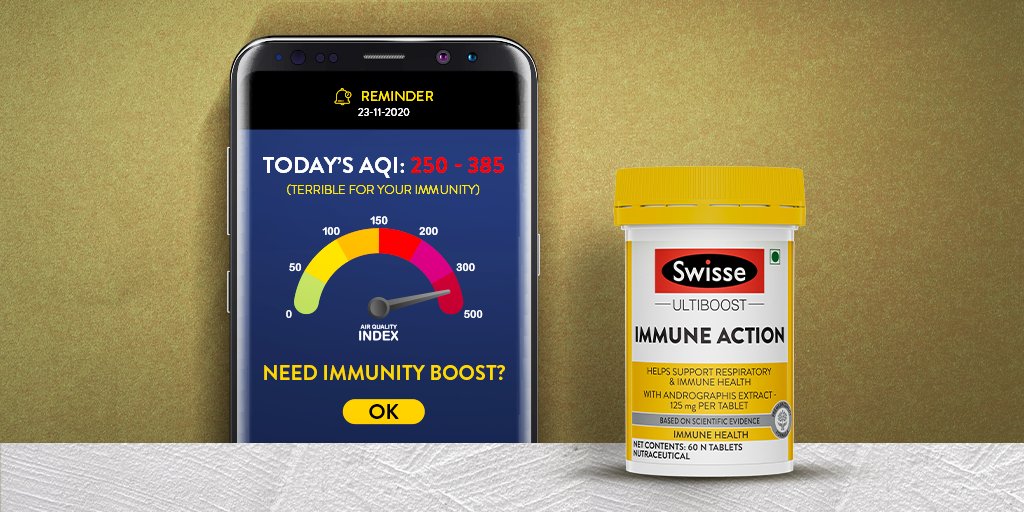 SwisseIndia's tweet photo. What’s your way to keep your immune system healthy? Reply to this tweet!
We suggest you a natural way to boost your immunity. Take Swisse Ultiboost Immune Action tablets daily. Shop now https://t.co/OBjypwDt3w
#pollution #india #lungs #immunitybooster #vitaminc #zinc #ginger https://t.co/gjjSrW2xBw