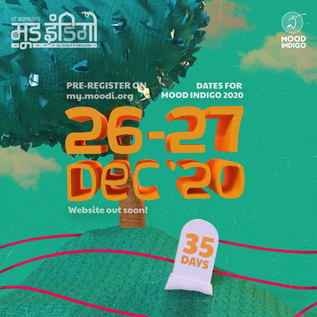 iitb_moodi's tweet photo. 26-27th December '20.

Save the dates because we are going digital and coming to your homes for the 50th edition of Mood Indigo

Tag your gang in the comments and get ready!

Pre-register on https://t.co/oo1Ebjbw7H 

Website Out Soon!

#moodindigo #iitbombay #mi2020 https://t.co/rlM2rNe0Ty