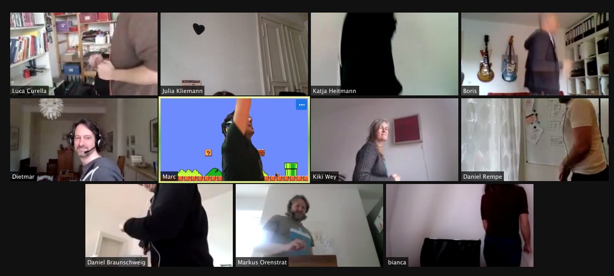 reinblau's tweet photo. Und wie sieht es bei euren Aufwachübungen in Online-Workshops aus? #remotework #facilitation #DefinitionofFun https://t.co/HWtYWbKc6t