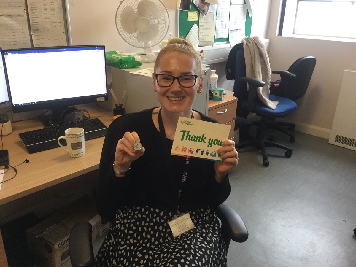 RebeccaJohl's tweet photo. A virtual and in person #MakeADifference  award for our wonderful Service Manager Charlotte.for making huge improvements to our Outpatients @ImperialNHS 👏🥇 https://t.co/rUlGK9z8zc