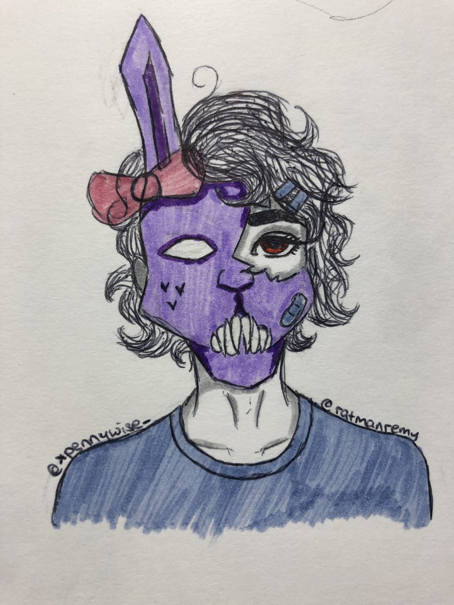 xpennywise_'s tweet photo. Hi no one asked but I drew a pastel edit @Corpse_Husband https://t.co/toqVKu2Hl4
