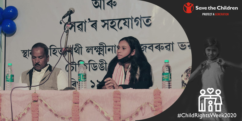 balrakshabharat's tweet image. Our youth champion Preety Tanti from Assam is spreading awareness about the right of children this #UNCRCWeek. She handed over a Charter of Demand of the children living in the tea gardens of Assam to the Member of Legislative and the District Administration.
#ChildRightsWeek2020