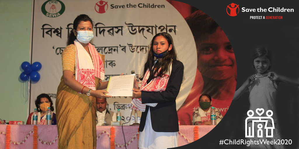 balrakshabharat's tweet image. Our youth champion Preety Tanti from Assam is spreading awareness about the right of children this #UNCRCWeek. She handed over a Charter of Demand of the children living in the tea gardens of Assam to the Member of Legislative and the District Administration.
#ChildRightsWeek2020