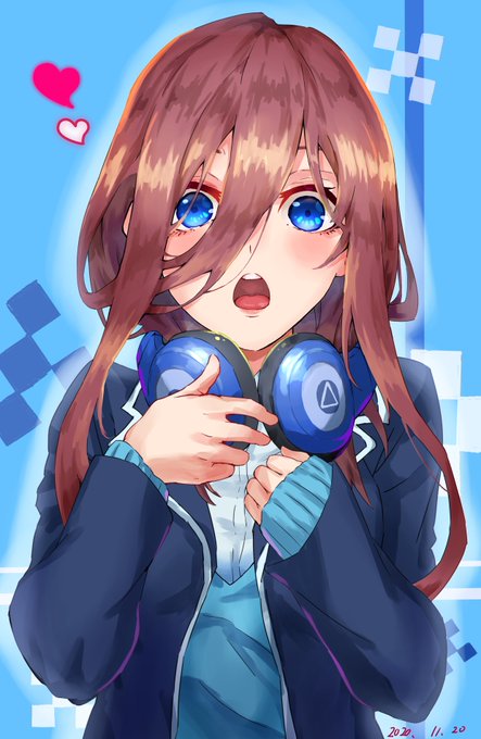 えくれあ448さんがTwitterに投稿した中野三玖(五等分の花嫁)のイラスト。