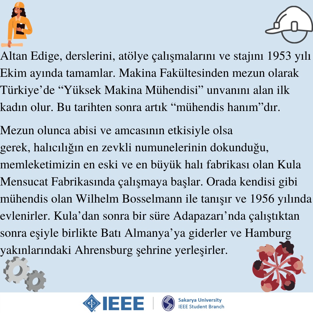 ieeesausb's tweet photo. İlk Türk Kadın Makine Mühendisi Kim?🤔
#ieee #IEEE #ieeetrsb #ieeesau #sakaryaüniversitesi #sau #ieeetrsbwie #makinemuhendisi #makine #ilktürkkadınmakinemuhendisi #ilkkadınmühendisler #yüksekmuhendis #firstTurkishfemalemechanicalengineer #firstfemaleengineer #mechanicalengineer https://t.co/TR7P6rRPAM