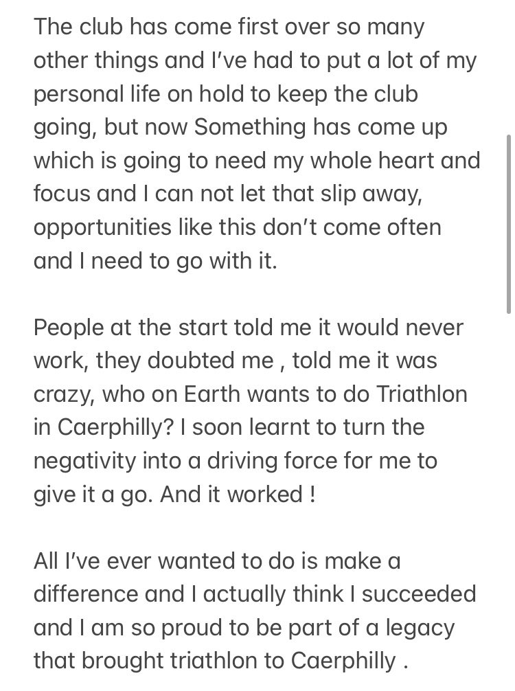 amyjenner's tweet photo. Very long announcement ( sorry)
If you have a chance have a little read with a cuppa

It’s been a blast @CaerphillyTri  and this club is truly amazing , but now it’s time for me to try something new ..... https://t.co/MefXNPhffO