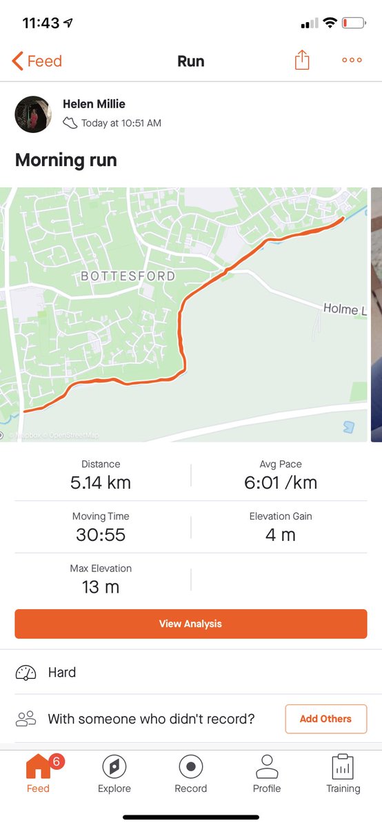 MillieHels's tweet photo. When you're running into a headwind,and nobody's watching, and nobody's asking. 
When its easier ,logical and perfectly acceptable to simply give up &amp;stop &amp;just walk back home At such a time, ask yourself—how true to your game can you remain?
5km just over 30min #bridetobe https://t.co/XTxsuHrAhk
