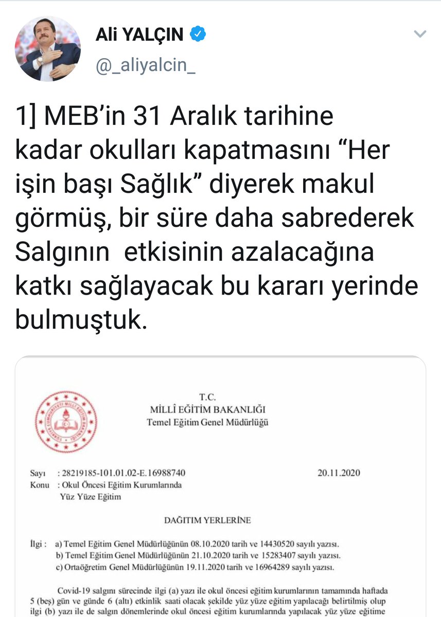 mucahityilmaz76's tweet photo. Kararın tekrar gözden geçirilmesi gerekir.  Elbette yüz yüze eğitim esastır, ana okul öncesi öğretmenleri @erdalerdogan_07 #bakıcıdegilogretmeniz https://t.co/xyub8IPlto