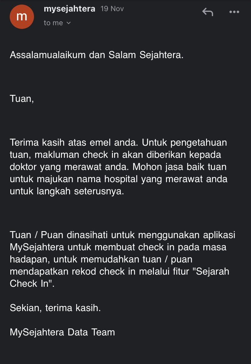 Boleh dapat balik tp banyak hal la nak email kt mysejahterala apala. Leceh..