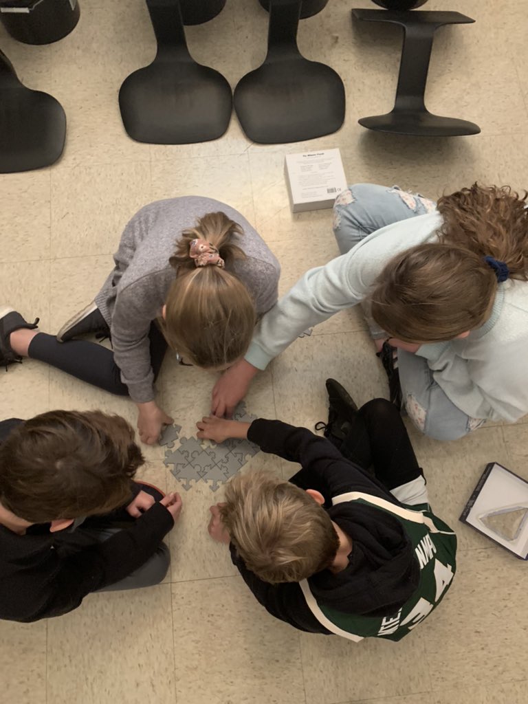 Nothing like starting a Friday morning with a complicated puzzle. First group in 13 years that’s been able to solve it. <a href="/HFThunderbirds/">Hickory Flat ES</a>