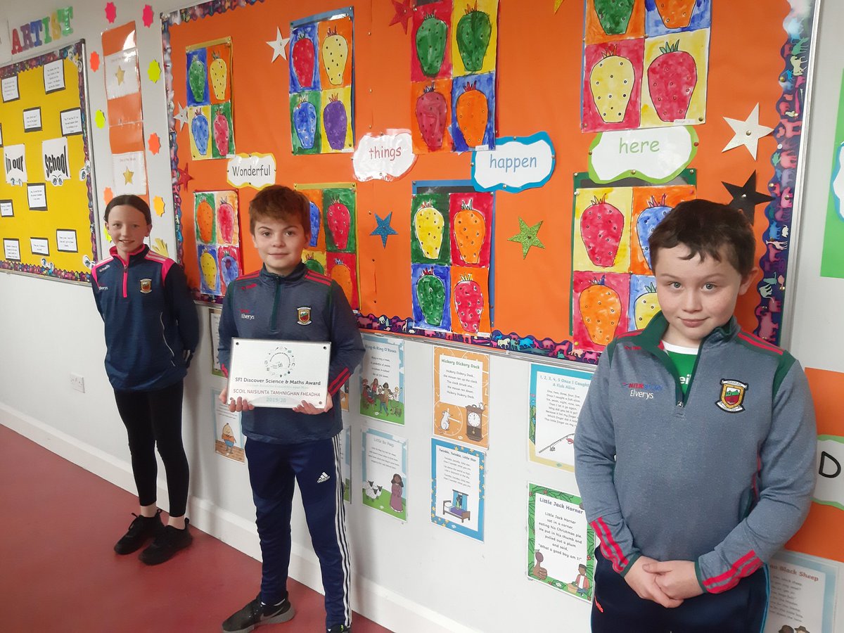 We were delighted to receive our Discover Science and Maths Award this week @DPSM_Activities @MayoScienceFest @esbscienceblast