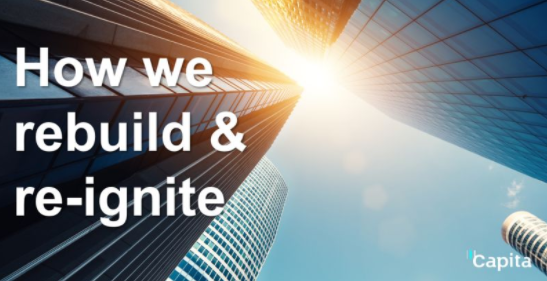 CapitaHD's tweet photo. How will we rebuild after COVID? Capita’s Oli Freestone &amp; Patrick Gormley discuss the opportunities for organisations to rethink, reimagine and reset. https://t.co/8ebOYgmizk #IgniteInnovation #covid #rebuild https://t.co/GHXouQfNPZ