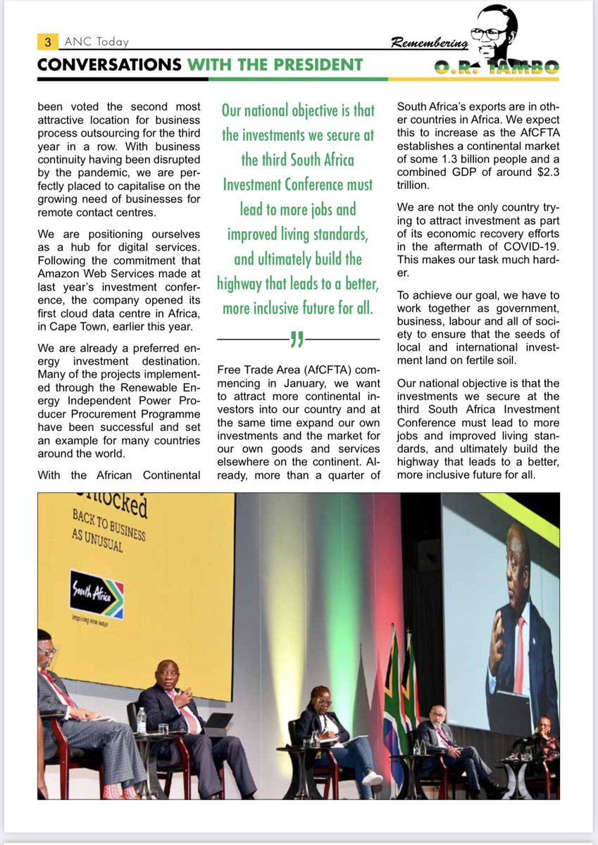 MYANC's tweet photo. ANC TODAY
Voice of the African National Congress
20-26 November 2020
#COVID_19 #CoronavirusInSA and please #StaySafe #ProtectYourself #DefendEachother #LetsDoItTogether https://t.co/PUwjTIdjho