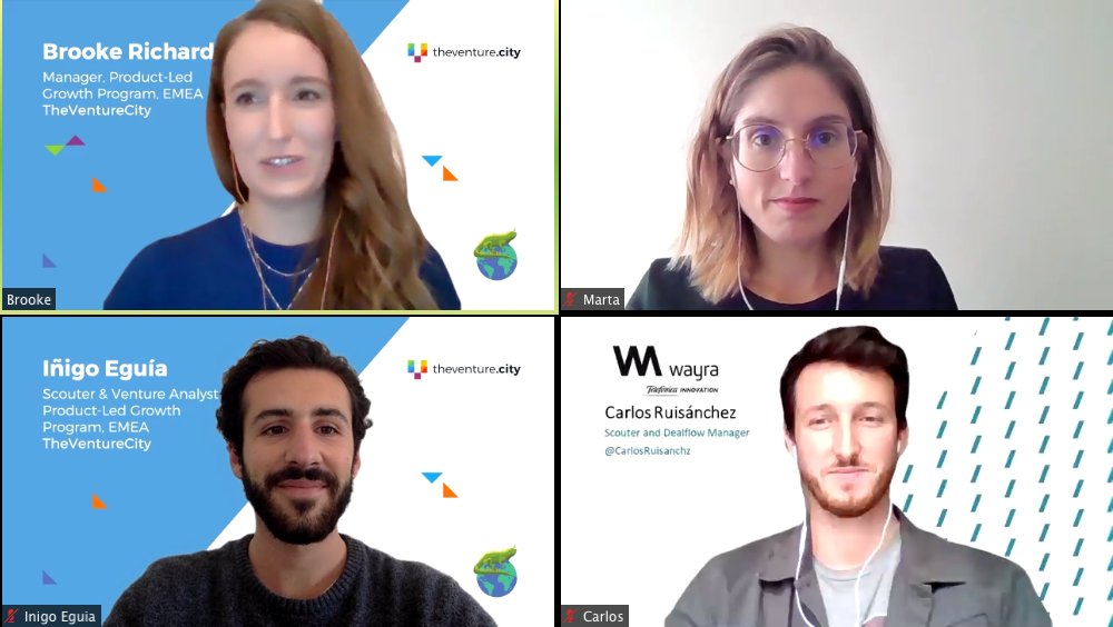 BStartup's tweet photo. Iñigo Eguia (@TheVentureCity), @martacampillo (@BStartup) y @CarlosRuisanchz (@WayraES) anuncian a las TOP10 startups seleccionadas entre +200 de la #PLGWeek que participaran en un proceso de Due Dilligence para una potencial inversión de @WayraES @TheVentureCity @BStartup. https://t.co/o29L7Ori74