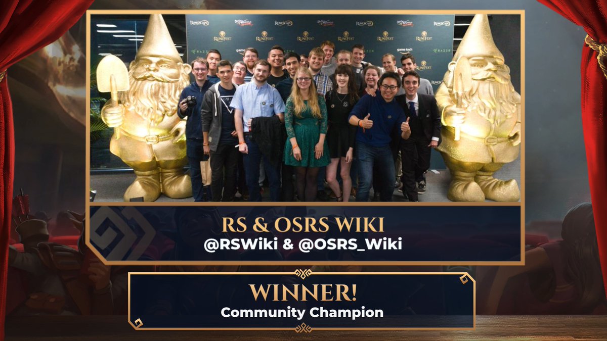 🏆 Community Champion - RS & OSRS WIKI (@RSWiki & @OSRS_Wiki)