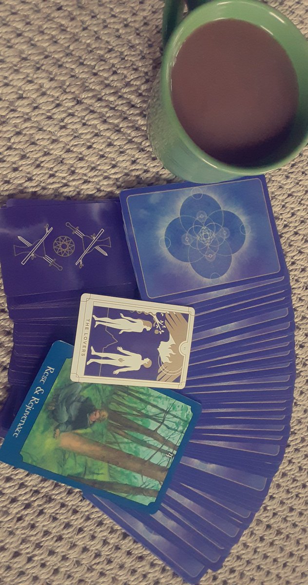 PsychicWitchy's tweet photo. Coffee and tarot to start my day

#goodmorning #Coffee #TarotReading #tarotreader #tarotcards #Oracle https://t.co/MXQBmxBJcD