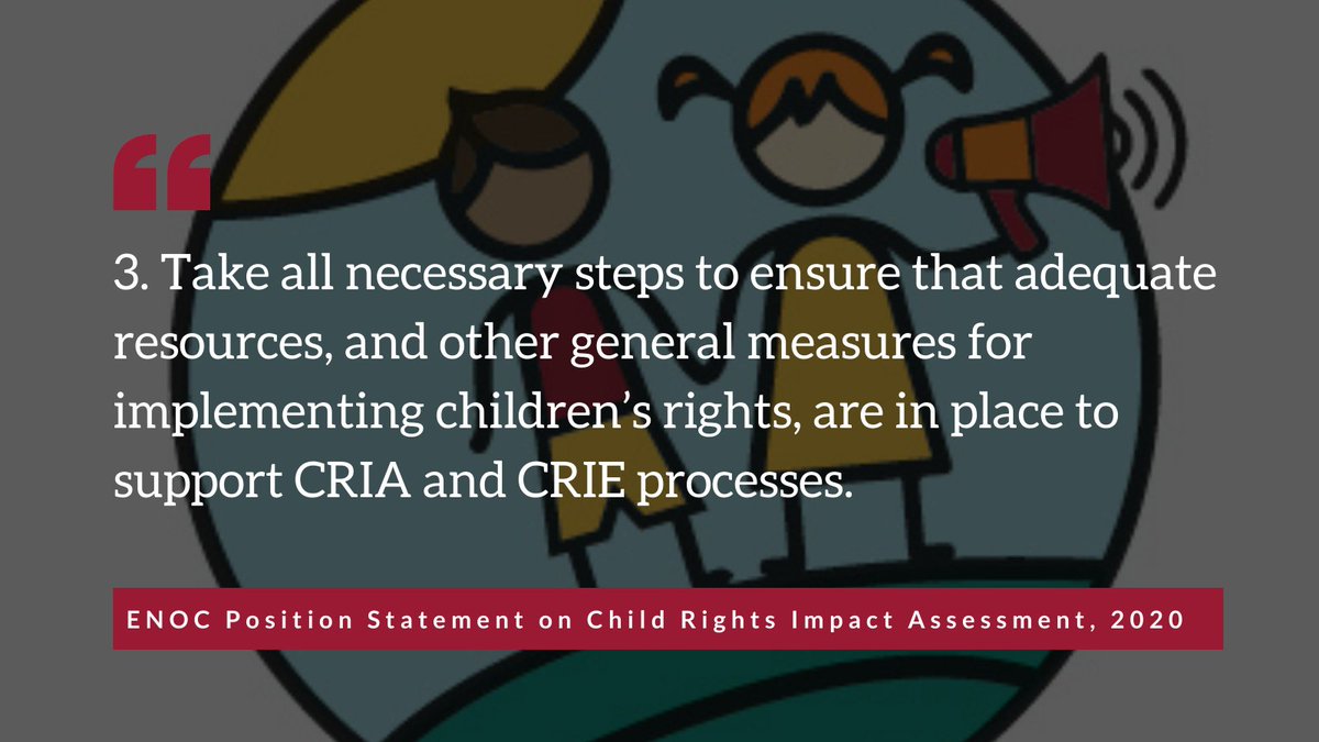 ENOChildren's tweet photo. The need to introduce a continuous process of CRIA to ensure that the best interests of the child are a primary consideration has been recommended by the CRC General Comments. (3/5)

Read ENOC’s recommendations here 👉 https://t.co/7cUjFsZy8O
#PromotingCRIA #WorlChildrensDay https://t.co/wBYL7yobL7