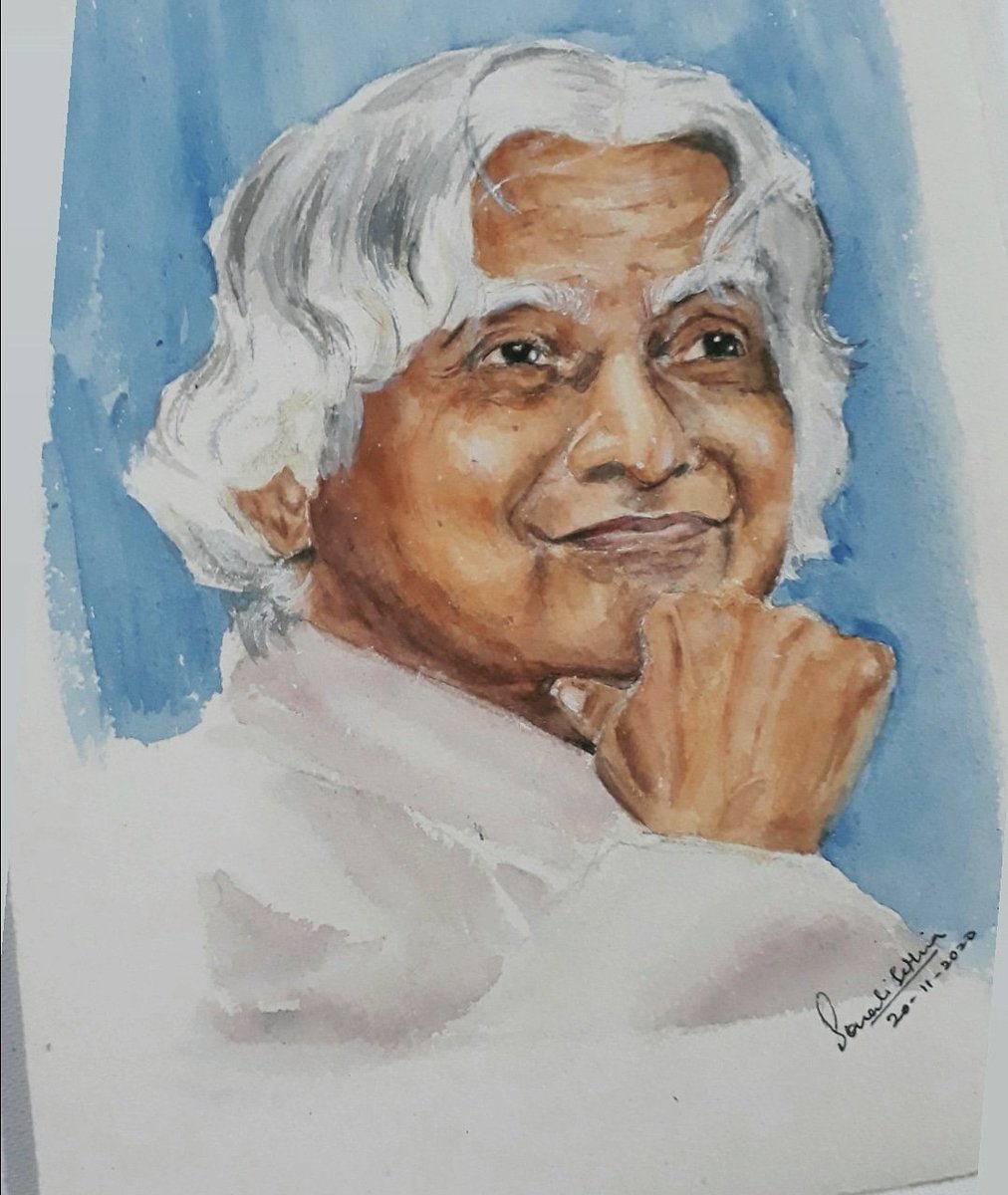 SethiaSonali's tweet photo. #apjabdulkalam  #watercolourportrait  #watercolourstudy  #watercolor #portrait #art #artist #indianartist #indianpromotionhouse #art_attractindia  #art_feature #sketch #sketching #draw #drawing https://t.co/96HUP1BQkT