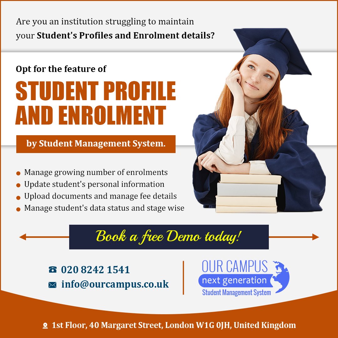 Student Profile and Enrollment - Our Campus
Visit website: ourcampus.co.uk/features

#education #studentenrolment #enrolment #studentrecruitment #studentprofiles #collegeenrolment #universityenrolment #studentmanagementsystem #ourcampus #london #uk