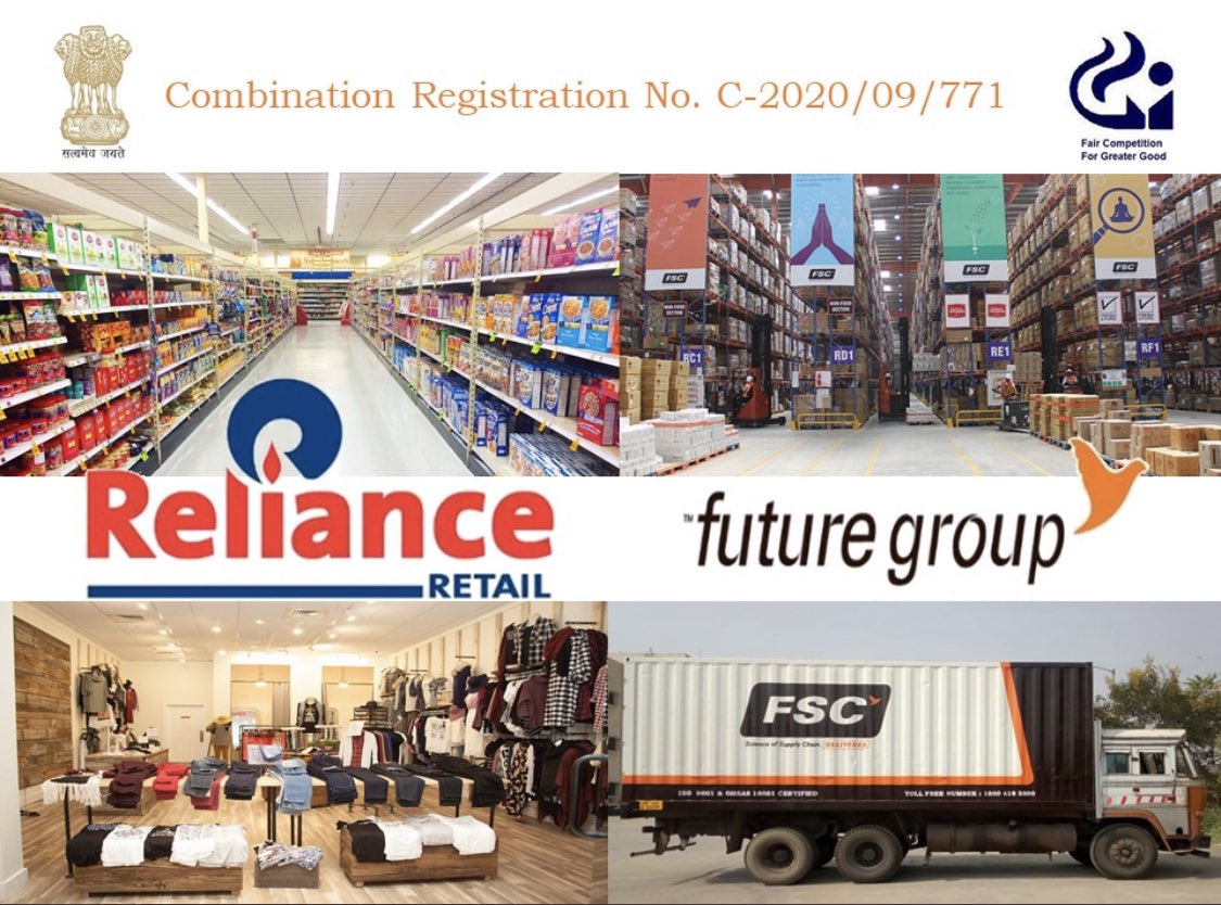 themukulagrawal's tweet image. Commission approves acquisition of retail, wholesale, logistics &amp;amp; warehousing businesses of  Future Group by Reliance Retail Ventures Limited and Reliance Retail and Fashion Lifestyle Limited

 #futureretail #RelianceIndustries #relianceretail #stocks #BreakingNews