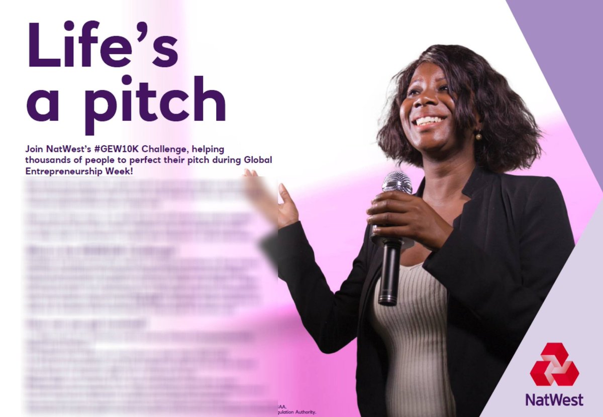 Throughout #GEW2020 our partner <a href="/NatWestBusiness/">NatWest Business</a> has been running free virtual pitching workshops helping thousands of people to structure, write &amp; deliver 'killer' 60-second pitches. They're also running a 'pitching' competition where the winner receives £10k + free coaching!