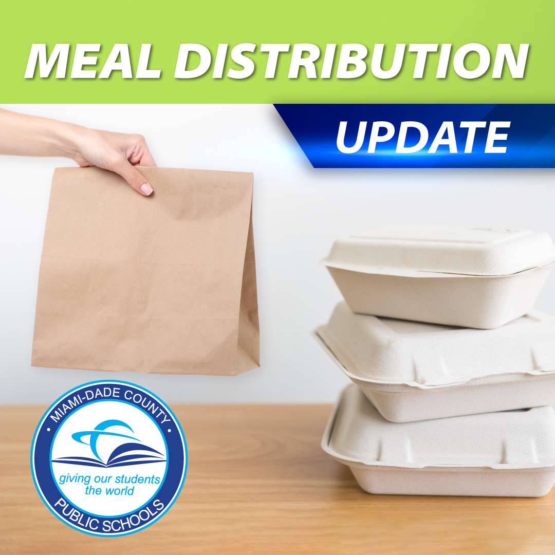 Due to the Thanksgiving holiday and recess, student meal distributions for next week will take place Monday, November 23, and Tuesday, November 24, from 4-5:30 p.m. There will be no meal distributions on Thursday, November 26, 2020. <a href="/MDCPS_Food/">MDCPS Department of Food and Nutrition</a> @MDCPS_FAST