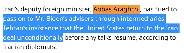 2)For reference:“Biden Wants to Rejoin Iran Nuclear Deal, but It Won’t Be Easy” https://www.nytimes.com/2020/11/17/world/middleeast/iran-biden-trump-nuclear-sanctions.html