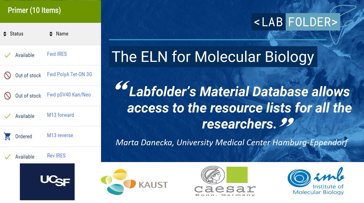 labfolder's tweet image. Keeping track of resources and #materials can be challenging. Easily manage your #lab #inventory using Labfolder.
bit.ly/32EA1p3
#molecularbiology #electroniclabnotebook #science