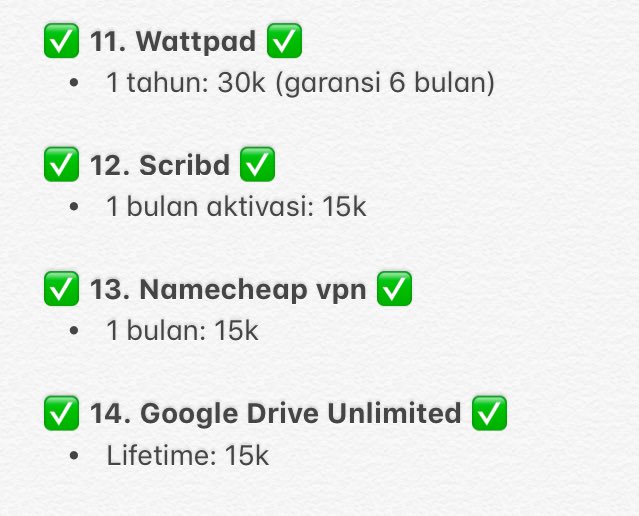 nckotn's tweet photo. Halo! Aku jual aplikasi premium nihh! Ada banyak dan murah murah✨ https://t.co/l4btlPzu3t