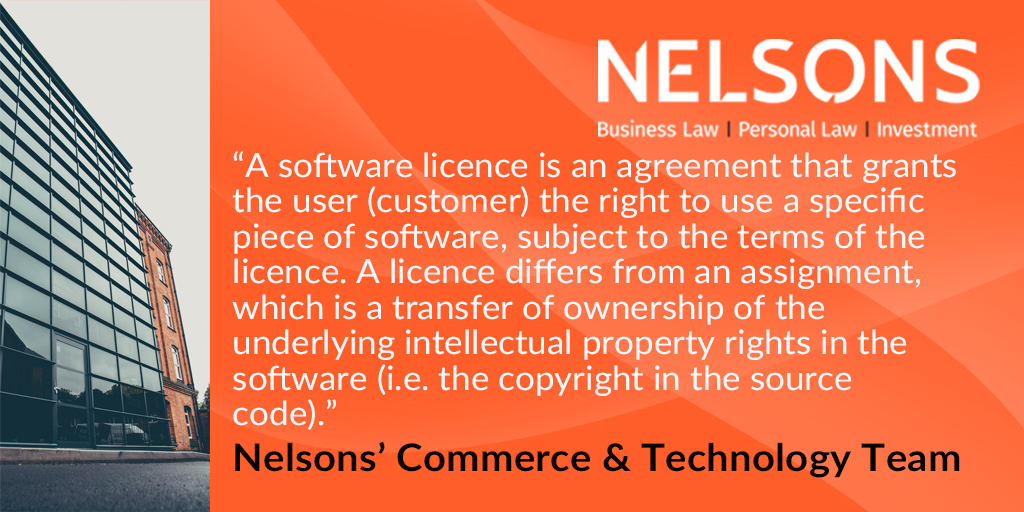 Nelsons_Law's tweet image. A #softwarelicence is an agreement between a supplier and customer that grants the customer the right to use a specific piece of software. Our #blog outlines the key elements of software licences to help you understand the issues that typically arise: bit.ly/3pOLNHa