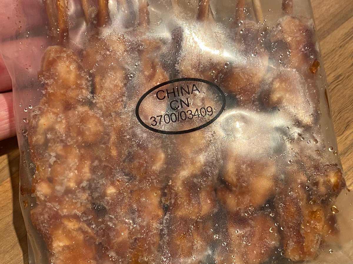 NoPro_YouTube's tweet photo. @AldiUK Surprised when I opened my chicken skewers to see CHINA on them, Searched the code and found- Qingyun Xinyuan Food Co.,Ltd  Dezhou, Shandong.
Are you Importing chicken to the U.K. from China? Nowhere on the packaging does it state that the meat comes from China. Bad news! https://t.co/Zpz1eVJvWW