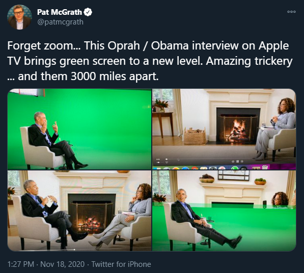 R0n4 sure is a good excuse for people not to travel...If this is done on green screen from undisclosed location, I wonder what other interviews/speeches/pressers/conferences have been...