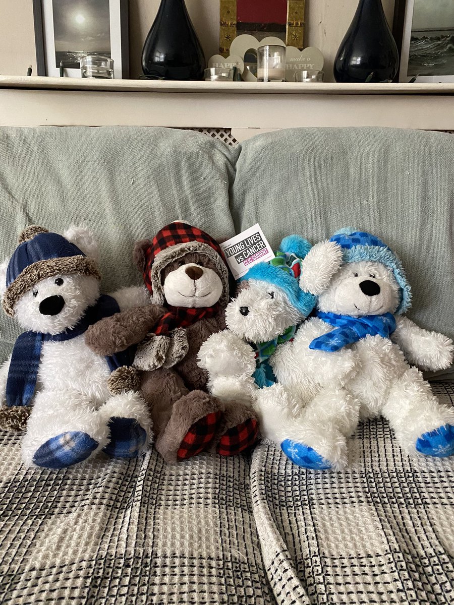 #Hope the bear <a href="/CLIC_Sargent/">CLIC Sargent</a> has now arrived and is happy with Rufus, Jasper and George. Happy 😃