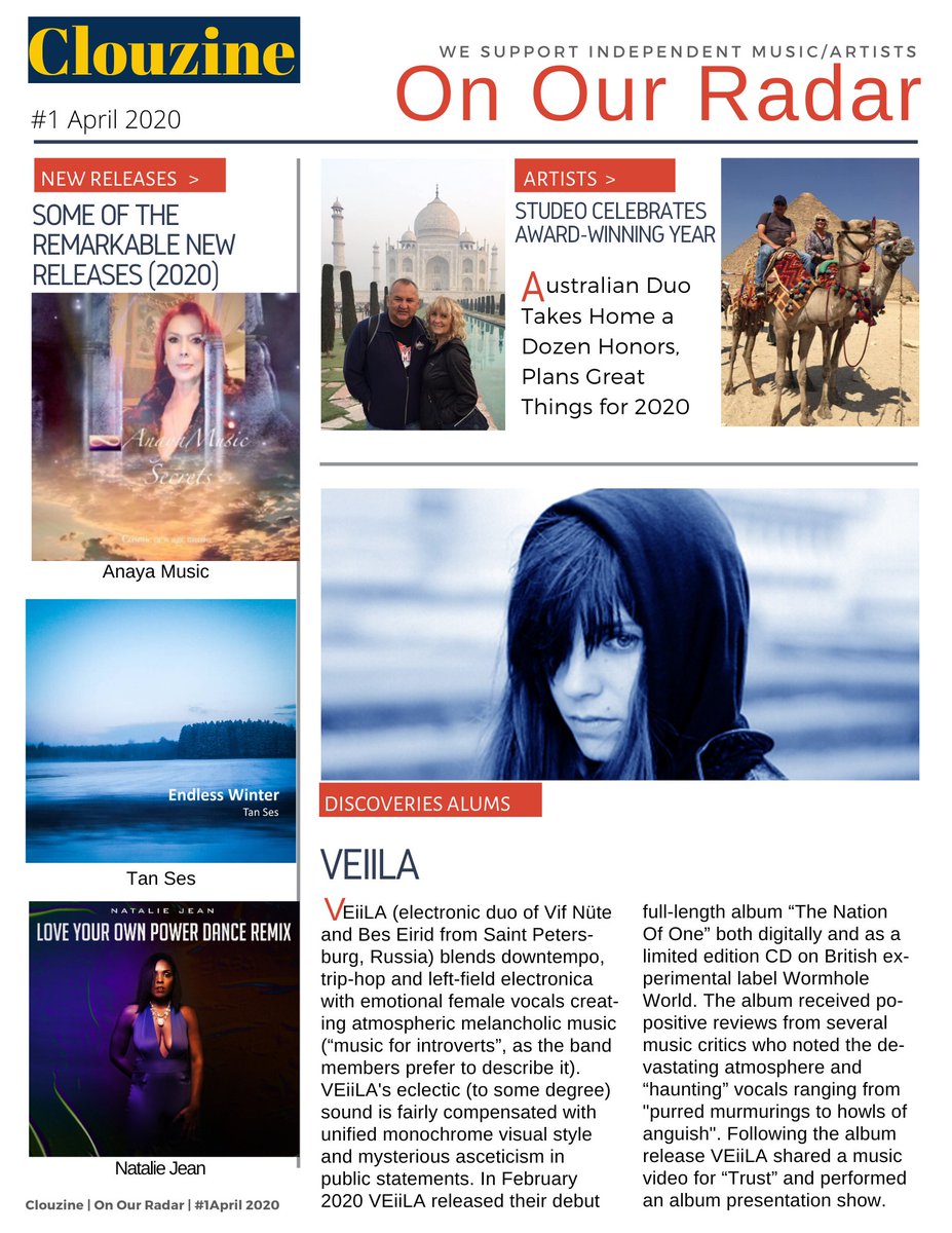 We started with our publication #OnOurRadar in #spring2020 this year and published 14 issues. #No01 below
Just to refresh memories and look back to #April2020
<a href="/studeo_music/">Jeremy Stork</a> <a href="/AnayaMusic/">Anaya Music</a> <a href="/natnat7/">natnat7</a> <a href="/tanses73/">Tan Ses</a> @veiilamusic Thanks to all who are still supporting our #IndependentPeers