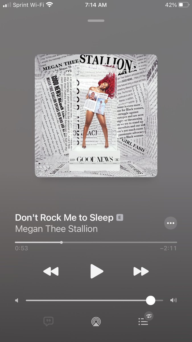 I thought I was listening to <a href="/pandoramusic/">Pandora</a> and an annoying ad came up. This messed up the entire flow of the project <a href="/theestallion/">TINA SNOW</a>