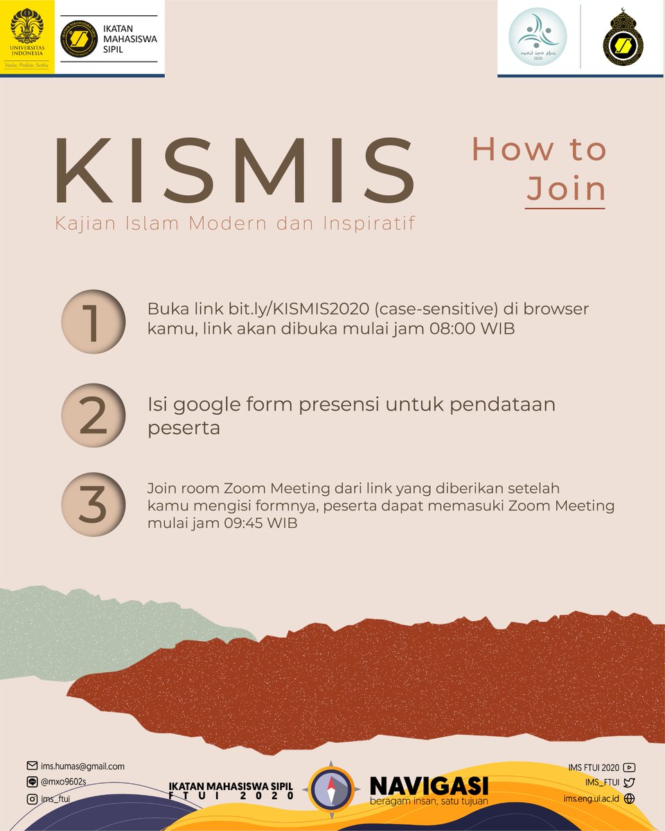 ftuirosil's tweet photo. [How to Join KISMIS]

Assalaamualaikum Warahmaullaahi Wabarakaatuh!

Pagi sipil!

Memasuki masa kuliah pastinya akan ada banyak kegiatan dan kita harus tetap menyeimbangi hidup kita di dalam atau luar kampus. https://t.co/yDBqmIPs3c